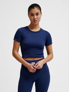 Rückansicht von hummel hmlPULSE SEAMLESS RIB W T-SHIRT S/S Funktionsshirt Damen DRESS BLUES