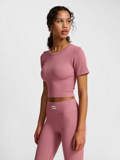Rückansicht von hummel hmlPULSE SEAMLESS RIB W T-SHIRT S/S Funktionsshirt Damen WISTFUL MAUVE