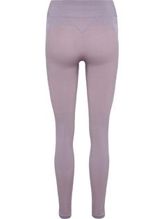 Rückansicht von hummel hmlCLEA SEAMLESS MID WAIST TIGHTS Tights Damen NIRVANA MELANGE