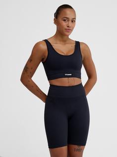 Rückansicht von hummel hmlALIVE SEAMLESS BRA Sport-BH Damen BLACK