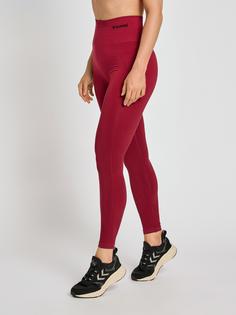 Rückansicht von hummel hmlTIF SEAMLESS HIGH WAIST TIGHTS Tights Damen CABERNET