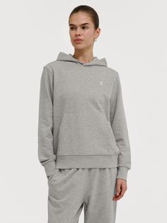 Rückansicht von hummel hmlPULSE W SWEAT HOODIE Hoodie Damen GREY MELANGE