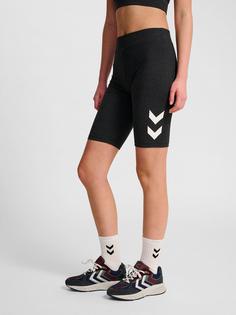Rückansicht von hummel Funktionsshorts Damen BLACK MELANGE