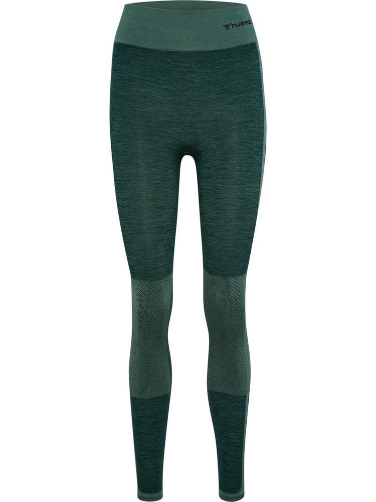hummel hummel hmlCLEA SEAMLESS MID WAIST TIGHTS Tights Damen - GREEN GABLES/GARDEN TOPIARY ME - 0 | SportScheck