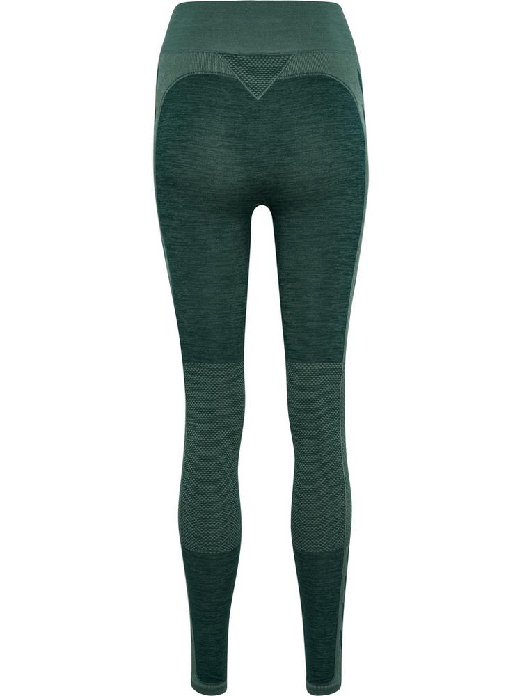 hummel hummel hmlCLEA SEAMLESS MID WAIST TIGHTS Tights Damen - GREEN GABLES/GARDEN TOPIARY ME - 0 | SportScheck