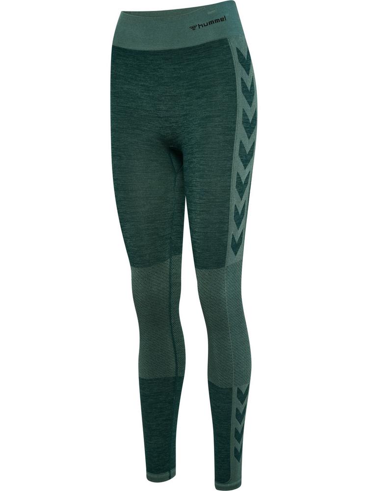 hummel hummel hmlCLEA SEAMLESS MID WAIST TIGHTS Tights Damen - GREEN GABLES/GARDEN TOPIARY ME - 1 | SportScheck
