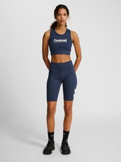 Rückansicht von hummel Funktionsshorts Damen DRESS BLUE MELANGE