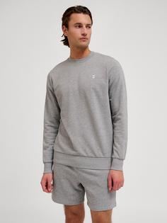 Rückansicht von hummel hmlPULSE SWEAT CREWNECK Funktionssweatshirt Herren GREY MELANGE