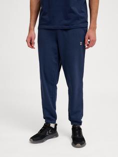 Rückansicht von hummel hmlPULSE SWEAT PANTS Trainingshose Herren DRESS BLUES