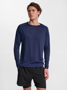 Rückansicht von Newline nwlBEAT T-SHIRT L/S Funktionsshirt Herren BLACK IRIS