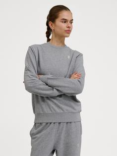Rückansicht von hummel hmlPULSE W SWEAT CREWNECK Funktionssweatshirt Damen GREY MELANGE