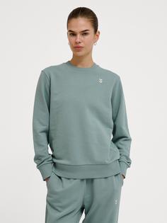 Rückansicht von hummel hmlPULSE W SWEAT CREWNECK Funktionssweatshirt Damen CHINOIS GREEN