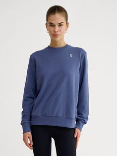 Rückansicht von hummel hmlPULSE W SWEAT CREWNECK Funktionssweatshirt Damen BLUE INDIGO