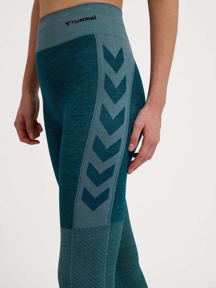 hummel hummel hmlCLEA SEAMLESS MID WAIST TIGHTS Tights Damen - DARK SEA - 3 | SportScheck