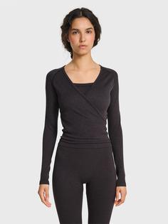 Rückansicht von hummel Funktionsshirt Damen BLACK MELANGE