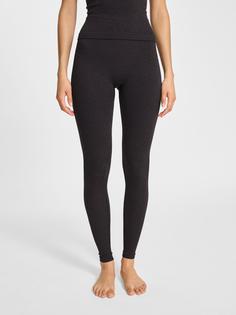 Rückansicht von hummel Tights Damen BLACK MELANGE