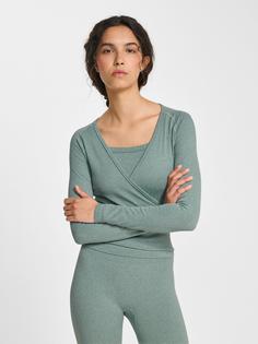 Rückansicht von hummel Funktionsshirt Damen CHINOIS GREEN MELANGE