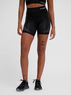 Rückansicht von hummel Funktionsshorts Damen BLACK