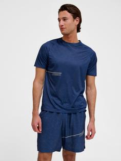 Rückansicht von hummel hmlCOURT AOP LIGHT WEIGHT T-SHIRT Funktionsshirt Damen INSIGNIA BLUE
