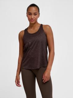 Rückansicht von hummel hmlCOURT AOP LIGHT WEIGHT TANKTOP W Funktionsshirt Damen TURKISH COFFEE