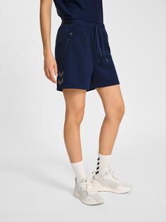 Rückansicht von hummel Funktionsshorts Damen MARINE