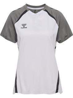 hummel Funktionsshirt Damen WHITE/STEEL GRAY
