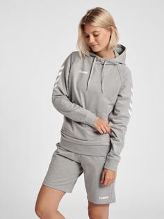Rückansicht von hummel HMLGO COTTON HOODIE WOMAN Hoodie Damen GREY MELANGE