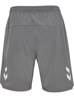 Rückansicht von hummel Funktionsshorts Herren STEEL GRAY