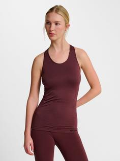 Rückansicht von hummel hmlTIF SEAMLESS TOP Funktionsshirt Damen FUDGE