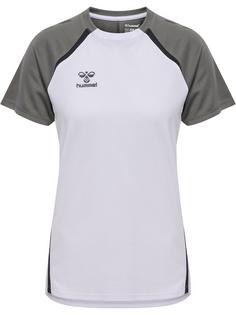 hummel Funktionsshirt Damen WHITE/STEEL GRAY