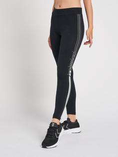Rückansicht von hummel hmlLGC BLAIR MW TIGHTS Leggings Damen BLACK
