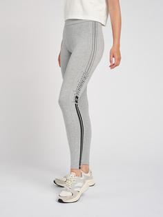 Rückansicht von hummel hmlLGC BLAIR MW TIGHTS Leggings Damen GREY MELANGE