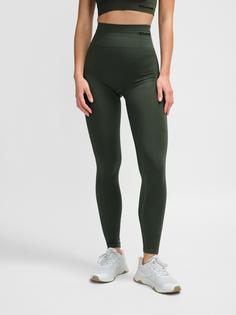 Rückansicht von hummel hmlTIF SEAMLESS HIGH WAIST TIGHTS Tights Damen CLIMBING IVY