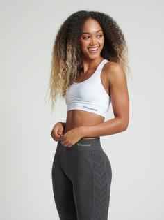 Rückansicht von hummel hmlTIF SEAMLESS SPORTS TOP Funktionstop Damen WHITE
