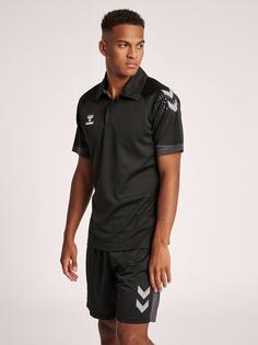 Rückansicht von hummel hmlLEAD FUNCTIONAL POLO Funktionsshirt Herren BLACK