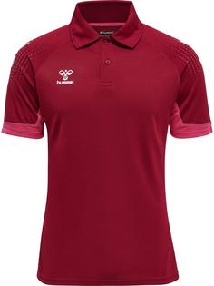 hummel hmlLEAD FUNCTIONAL POLO Funktionsshirt Herren BIKING RED