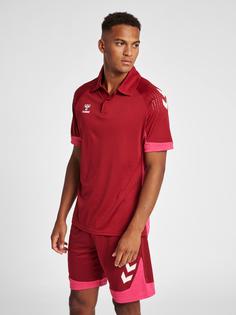 Rückansicht von hummel hmlLEAD FUNCTIONAL POLO Funktionsshirt Herren BIKING RED