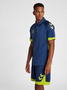 Rückansicht von hummel hmlLEAD FUNCTIONAL POLO Funktionsshirt Herren DARK DENIM