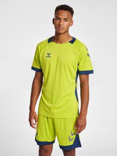 Rückansicht von hummel hmlLEAD S/S POLY JERSEY Funktionsshirt LIME PUNCH