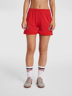 Rückansicht von hummel hmlLEAD WOMENS POLY SHORTS Funktionsshorts Damen TRUE RED
