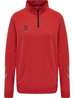 hummel hmlLEAD WOMAN HALF ZIP Funktionssweatshirt Damen TRUE RED