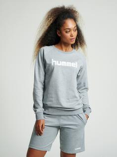 Rückansicht von hummel HMLGO COTTON LOGO SWEATSHIRT WOMAN Funktionssweatshirt Damen GREY MELANGE