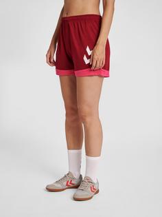 Rückansicht von hummel hmlLEAD WOMENS POLY SHORTS Funktionsshorts Damen BIKING RED