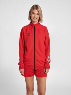Rückansicht von hummel hml LEAD WOMEN POLY ZIP JACKET Funktionssweatshirt Damen TRUE RED