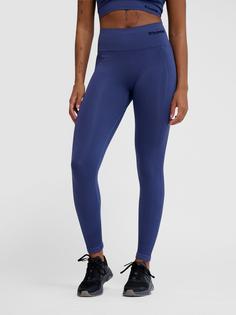 Rückansicht von hummel hmlTIF SEAMLESS HIGH WAIST TIGHTS Tights Damen BLUE INDIGO