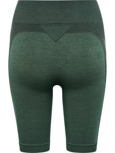 Rückansicht von hummel hmlCLEA SEAMLESS CYCLING SHORTS Funktionsshorts Damen CLIMBING IVY/BEETLE MELANGE