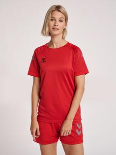 Rückansicht von hummel hmlLEAD S/S POLY JERSEY WOMEN Funktionsshirt Damen TRUE RED