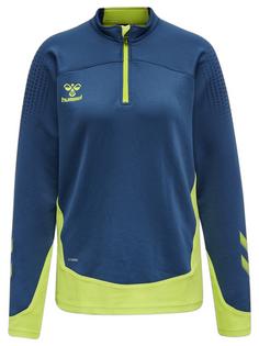 hummel hmlLEAD WOMAN HALF ZIP Funktionssweatshirt Damen DARK DENIM