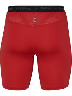 Rückansicht von hummel HML FIRST PERFORMANCE TIGHT SHORTS Tights Herren TRUE RED