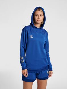 Rückansicht von hummel hmlLEAD WOMEN POLY HOODIE Hoodie Damen TRUE BLUE